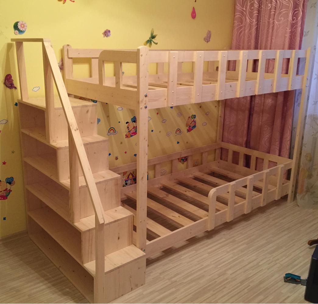 двухъярусная кровать для детей с бортиками своими руками